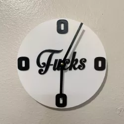 Zero F*cks Wall Clock