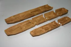 28mm Scale Log Canoe - sections with OpenLock