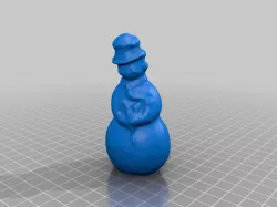 3d scann of old outdoor snowman 