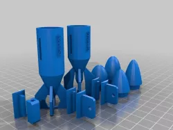 500lb GPMk12 and 532lb Type 98 No.25 for rc FT Migthy Minis and 1100mm aircraft (double sized) Diagonal fins