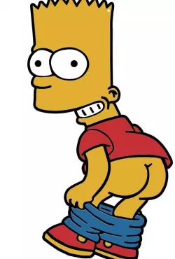 Bart Simpson Mooning