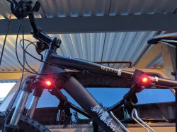 Bike rack brake light holders