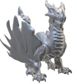 E177 - Legendary dragon design, The Elder Black Dragon, STL 3D