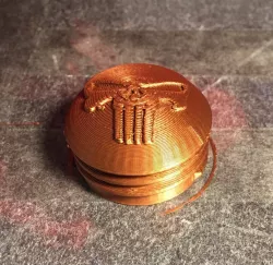 Collapsible sword cap - punisher skull theme!