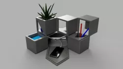 Cube-RT (Rotating Tower Desk Organizer)