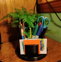Desk Flower Pot Organizer (Pencil, Pen, and Note Holder)