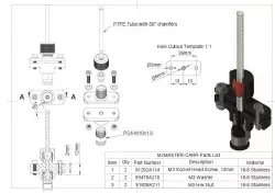 Drybox Filament Port For PC4-M10x1.0 Fittings