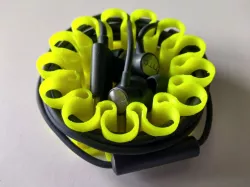 Earbud spool with cable fixing feature
