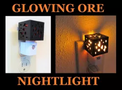 Mini Minecraft Ore Cube Nightlight Redstone
