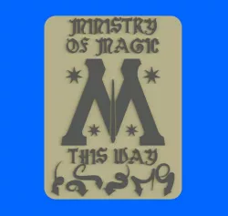 Ministry Of Magic This Way, bathroom sign