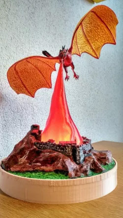 Orc castle on fire... dragon attack