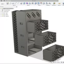 #organizedfusion Bee themed Desk organizer #fusion360challenge