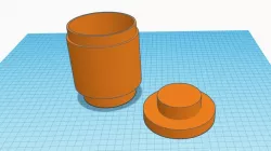 Round Lego brick container