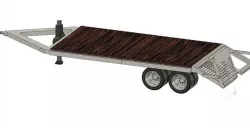 Scale Goose & Straight Neck Equipment Trailer