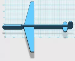 Swept back wings glider