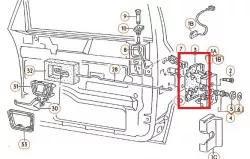 VW Corrado door lock underlay 3A0837087 / 3A0837088