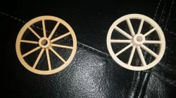 Wagon wheels for 1988 Playmobil cannon and limber (nr 3729)