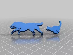 Cat Chasing Dog