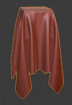 cloth on cube, 
