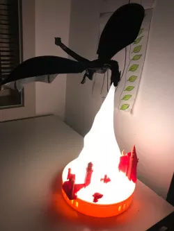 Dragon Lamp - Drogon burning the Red Keep