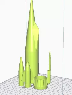 Estes Interceptor K-50 E Model rocket plastic parts