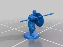 Greek Soldier - Fighting Position - Spear and Shield