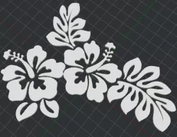 Hibiscus 2D Wall Art