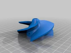 Impeller at 190%, with 8mm center-hole and 3mm splint-hole (made by ReneeCelDesign)