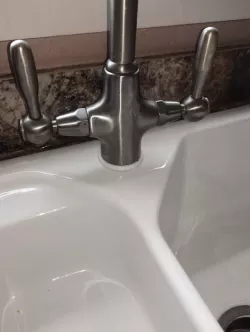 Kitchen tap base collar