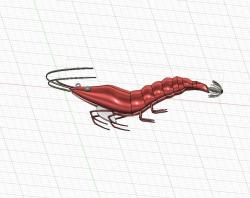 STL file Artificial fishing shrimp mold 🎣・3D printer model to