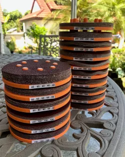 Round Sand Disc Stacker, 125mm.