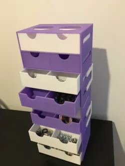 Storage box with drawers