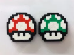 Super Mario 8-Bit Mushroom Magnet/Keychain