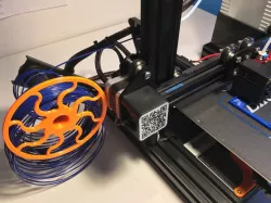 the WHEEL - ONE SIDED - Ender 3 loose, unspooled filament protector, guide 