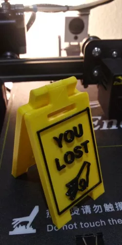 You Lost mini floor sign