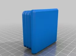 2X2 Steel tubing end cap - chamfered