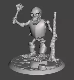 Armoured Skeleton Troll Champion - 28mm Undead
