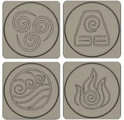 Avatar Element Coasters 