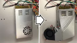 BIBO PSU cover, low profile, for 7530 radial fan
