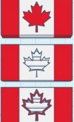 Canadian Flag - for glow stick / glow bracelet