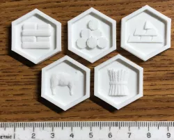 Catan Resource Hex Tokens