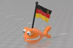 german fish claus - color printable file includet - steckerlfisch
