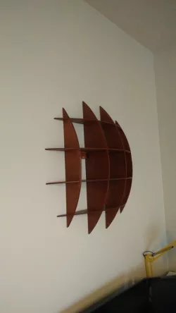 Hemispherical cd shelf from plywood cnc