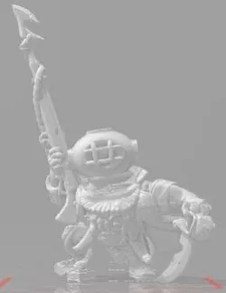 hunter with harpoon - steampunk ogre 