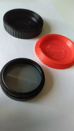 Lens Filter Case 58mm - Polarized with adapter rings ftom 52 to 58