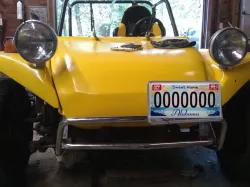 License Plate Mount for Dune Buggy style front bumper