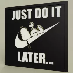 LOL - Snoopy - Nike - Just Do It Later