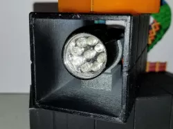 Minecraft torch shaft with integral 25mm flashlight mount