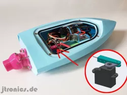 Mini RC Jet Boat - Servor Arm Horn
