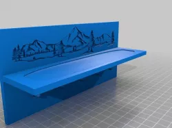 Mountain Key Holder/Shelf